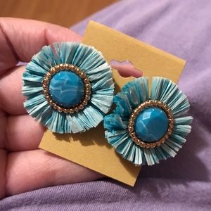 Post back turquoise earrings